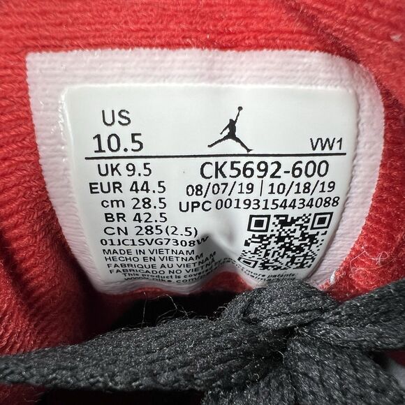 Nike Air Jordan 3 Retro Red Cement CK5692-600 Men’s Size 10.5 Mid Unite OG 2020 - Picture 11 of 12